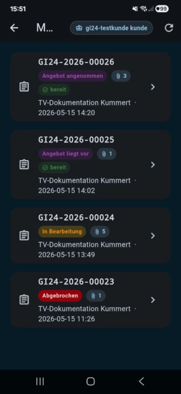 Generalinspektion24 - Auftragsansicht